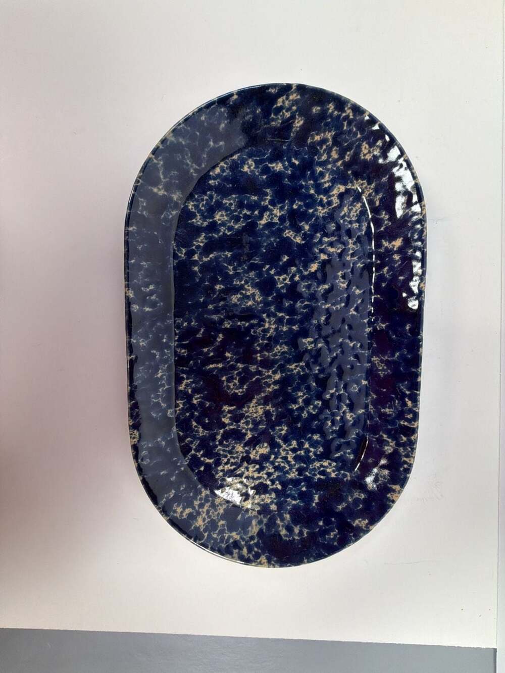 Bennington Potters Agate Blue Oval Serving Platter‎